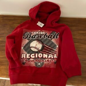 Baseball sweatshirt with hoodie- NWT